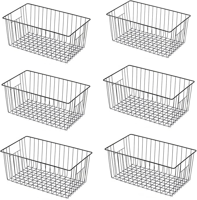Upright Freezer Organizer Bins， Freezer Baskets by lonpute