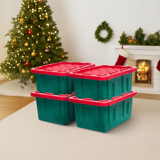 HOMZ 4-Pack Durabilt Tote, Heavy Duty Plastic Storage Bins - Image 8