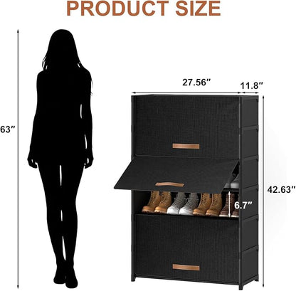 Shoe Rack, 7 Tier Shoe Storage Cabinet - Image 3
