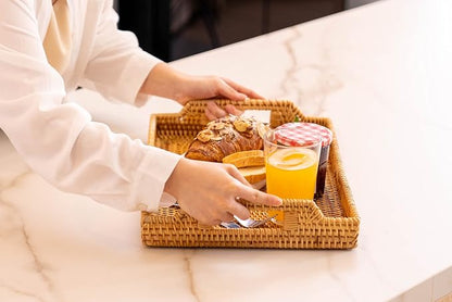Hand-Woven Rattan Serving Tray - Image 3
