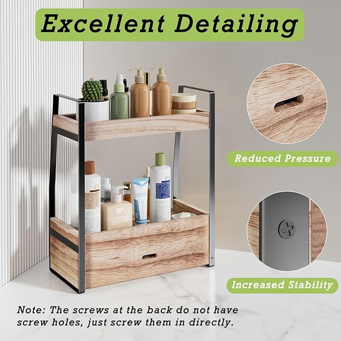 Boulphia 2-Tier Bathroom Organizer Countertop, Bathroom Sink Organizer - Image 5