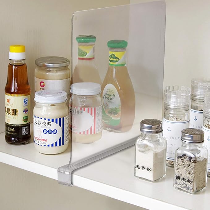 Sorbus 4 Acrylic Shelf Dividers - Image 4