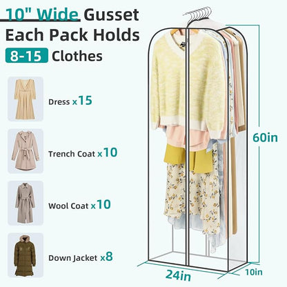 LANDNEOO 6 Pack Clear Garment Bags - Image 2