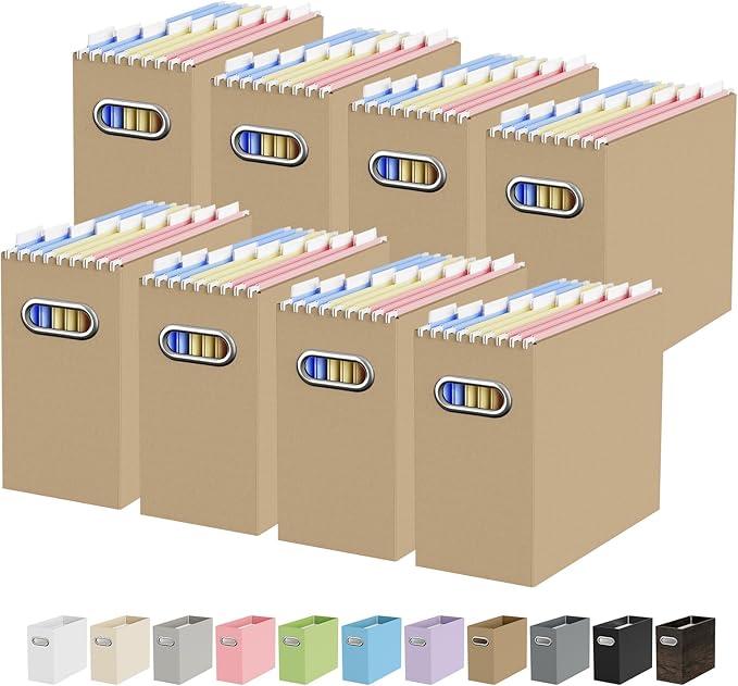 Portable Collapsible Cardboard File Box by Oterri
