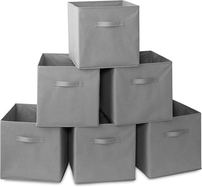 Casafield Set of 6 Collapsible Fabric Cube Storage Bins, Cubby Organizers & More by Casafield