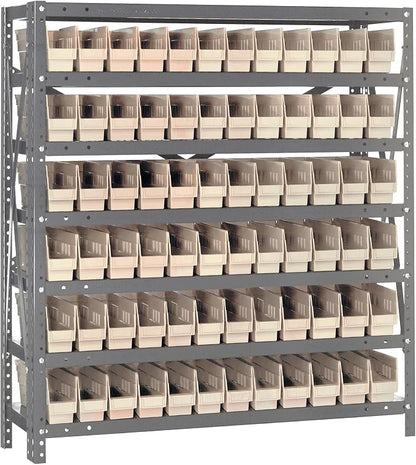 Quantum Storage Systems 1239-100IV Solid Heavy Duty 7 Shelves 72 Economy Ivory by QuantumStorageSystems