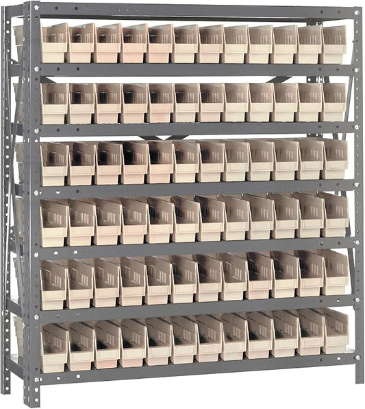 Quantum Storage Systems 1239-100IV Solid Heavy Duty 7 Shelves 72 Economy Ivory by QuantumStorageSystems
