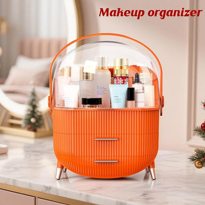 MASSY Egg Shape Makeup Storage Box, Countertop Portable Vanity Cosmetics - Image 7