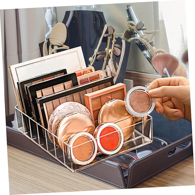 Acrylic Makeup Stand Eyeshadow Palette Holder Countertop Organizer Vertical - Image 6