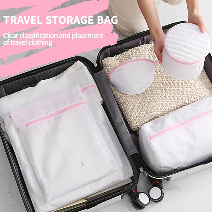 Extra Large Mesh Laundry Bags Washing Bag 6Pack Delicates Bag and Zipper - Image 6
