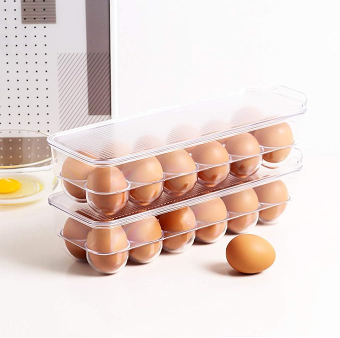 JAMOR 12 Grid Egg Storage Box Refrigerator Egg Rack Tray - Image 4