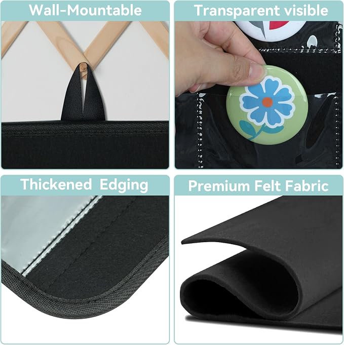 PACMAXI Hanging Badge Button Pin Organizer Display Storage Stand, Enamel Mini - Image 5
