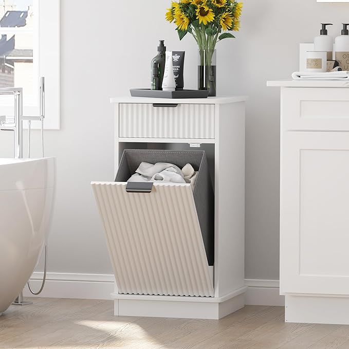 White Tilt Out Laundry Hamper Cabinet Hidden Laundry Hamper Cabinet by Mepplzian