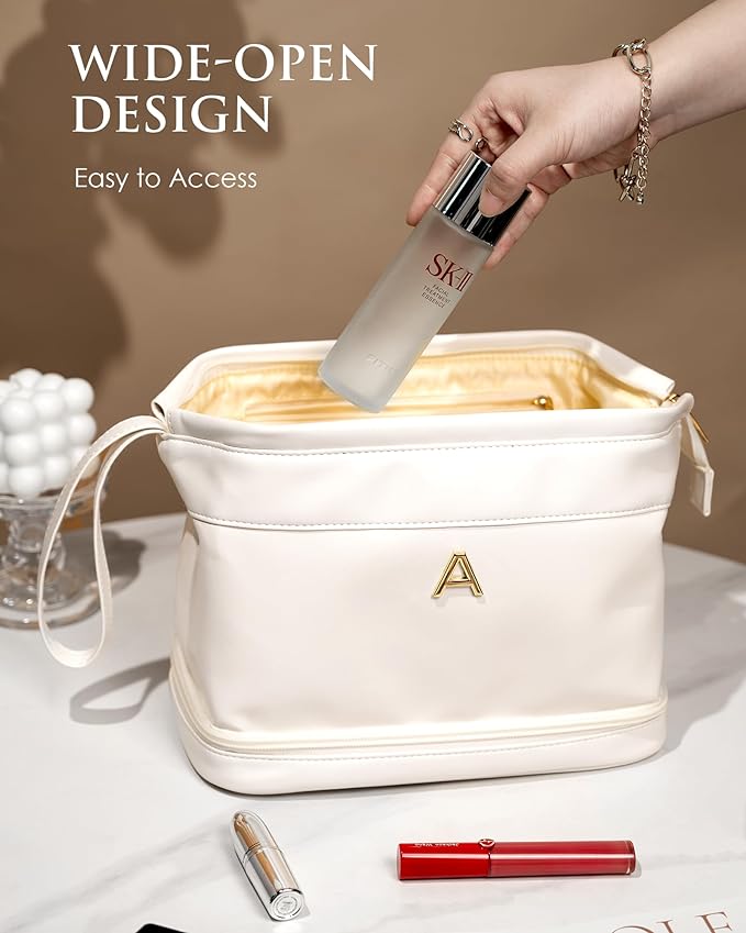 Women Gifts, Bridesmaid Gift, Initial Large Makeup Bag, Travel Essentials - Image 5