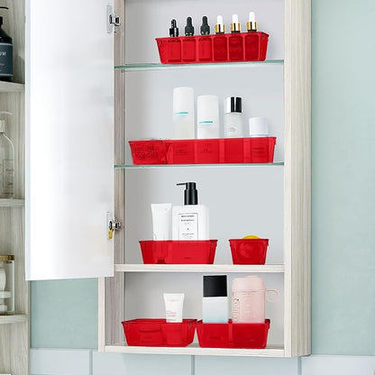 WOWBOX 25 PCS Plastic Drawer Organizer Set, 4 Sizes Desk Drawer Divider - Image 6