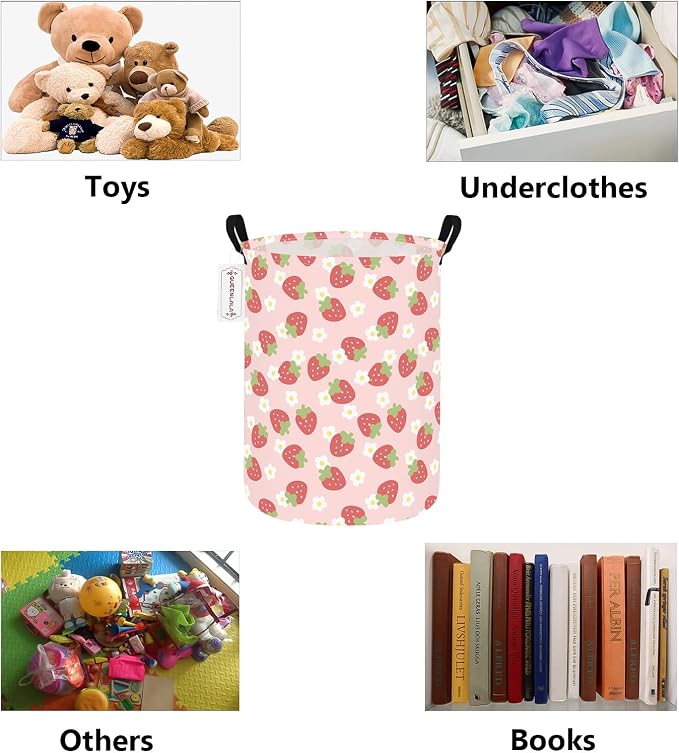 QUEENLALA Large Storage Basket, Laundry Hamper/Bathroom/Home Decor/Collapsible - Image 3