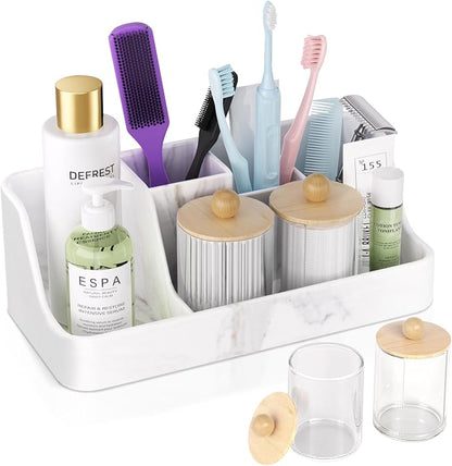 Marble Bathroom Countertop Organizer by Polinook-TheAnswerToEveryClutteredSpace