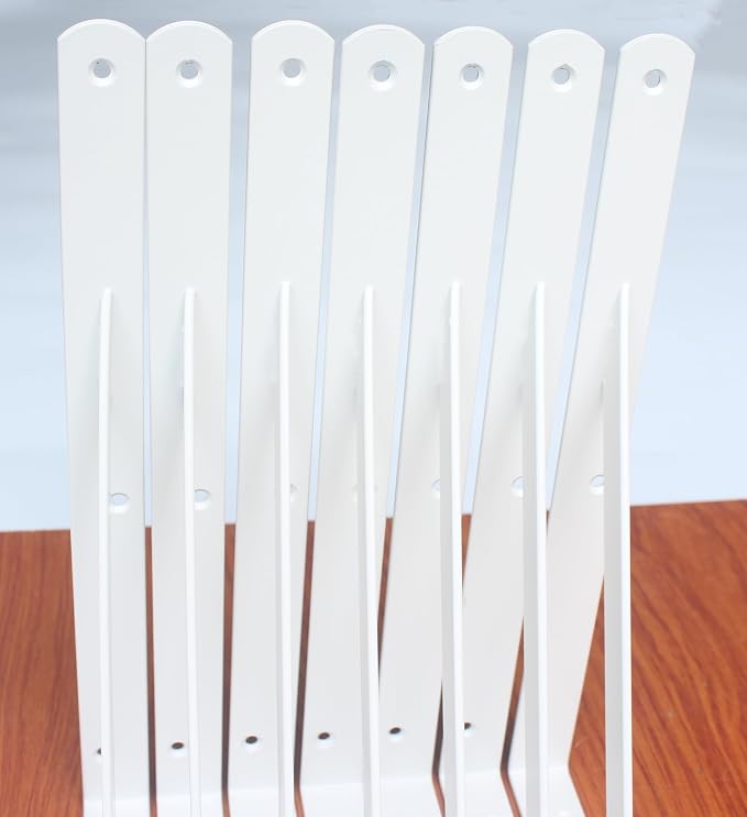 16 Pack L12 x H 8" White Heavy Duty Shelf Brackets - Image 6