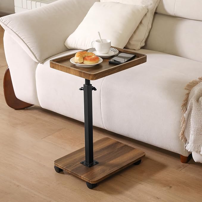 Adjustable Height Couch Tables That Slide Under Sofa, 360° Swivel Modern Tv by Eansstofars