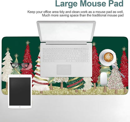 Christmas Tree - Green Gaming Mouse Pad 35.4"x15.7"Desk Mat Anti-Slip Rubber - Image 6