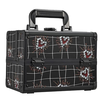 Joligrace Makeup Train Case Portable Makeup Case Organizer 2 Trays Cosmetic Box by Joligrace