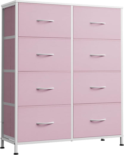 WLIVE 8 Drawer Fabric Dresser for Bedroom, Tall Storage Tower, breathable by WLIVE