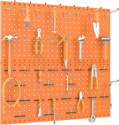 TORACK Metal Pegboard Wall Organizer 24" x 24" or 12" x 48", Modular Pegboard - Image 2