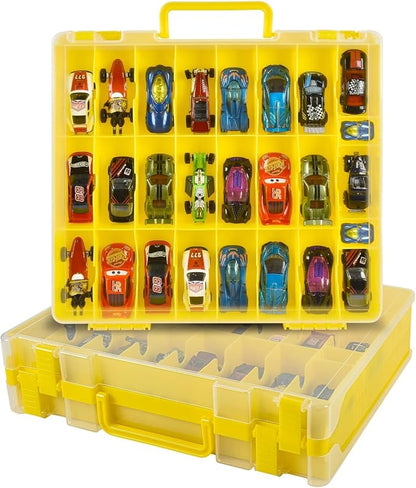 Toy Car Storage Case for Hot Wheels for Matchbox Cars, 48-Slot Organizer | by XUERDON