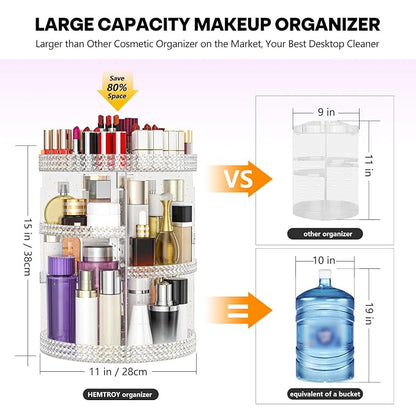 360 Degree Rotating Makeup Organizer, Extra Large Capacity Organizador De - Image 2