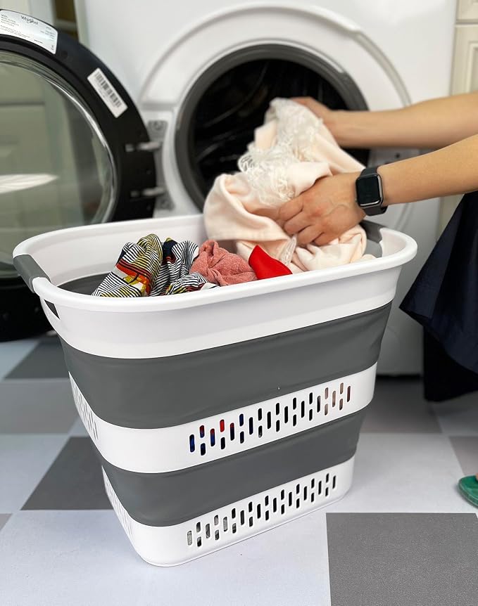 SAMMART 40L Collapsible Plastic Laundry Basket - Image 4