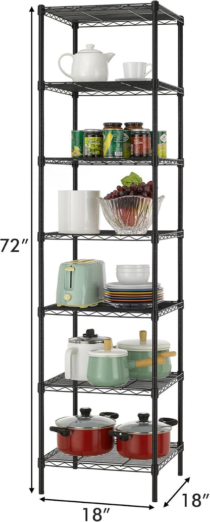 Finnhomy Heavy Duty 7 Tier Wire Shelving, Pantry Shelves - Image 3