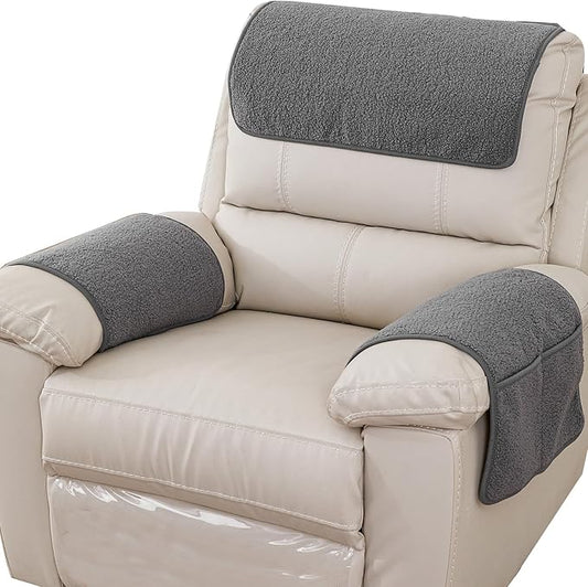Armrest Cover, Recliner Chair Protector, Furniture Protector Slip, Side Storage by NNSMUN