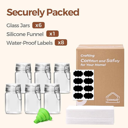 ComSaf Set of 6 Square Glass Jars - Image 8