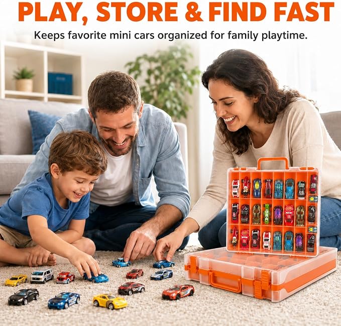 Toy Car Storage Case for Hot Wheels for Matchbox Cars, 48-Slot Organizer | - Image 7