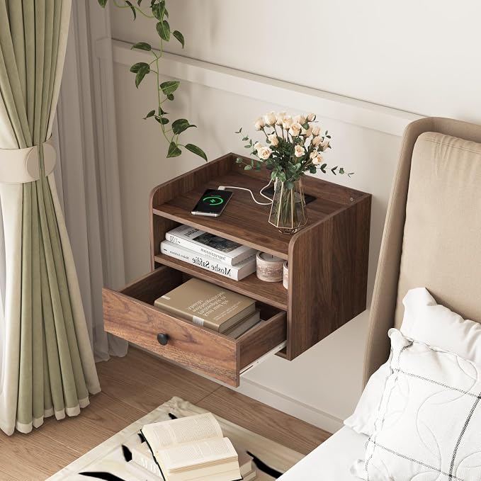 Floating Nightstand Set of 2 Modern Night Stands - Image 4