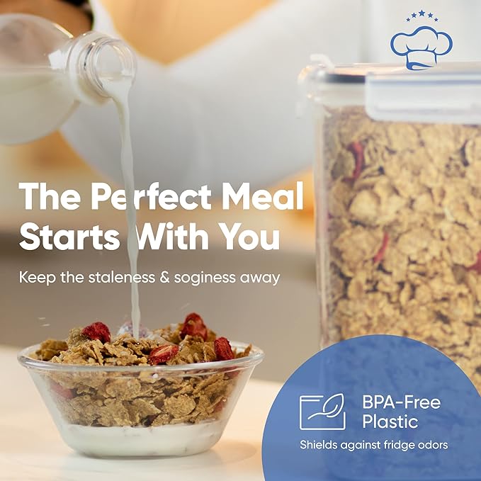 Cereal Containers Storage Set Large, Airtight Food Storage Containers - Image 6