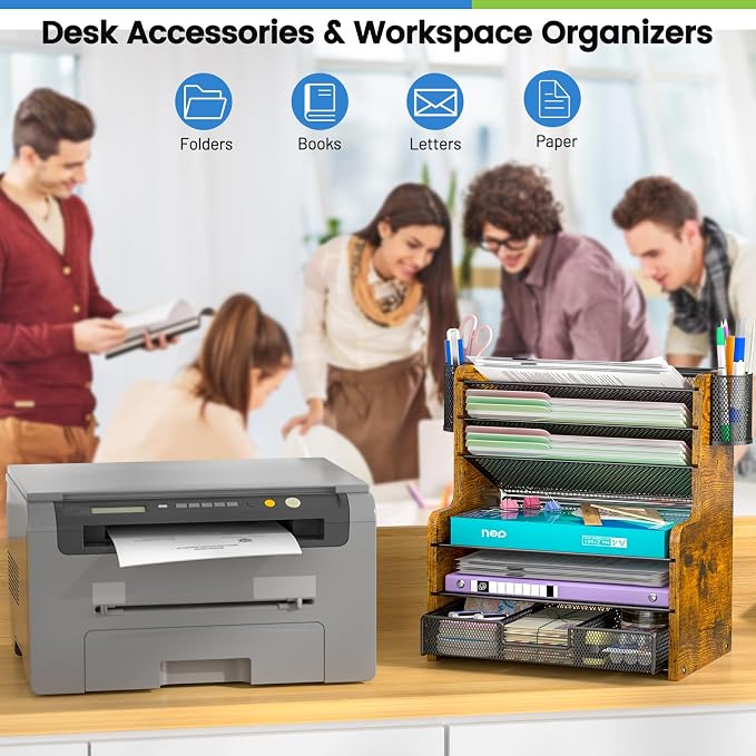 DAOUTIME 6-Tier Mesh Desk Organizer - Image 6