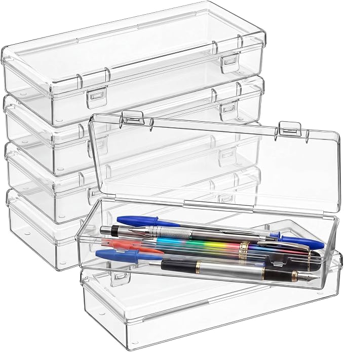 Jetec 6 Pieces Mini Plastic Clear Beads Storage Containers Box by Jetec