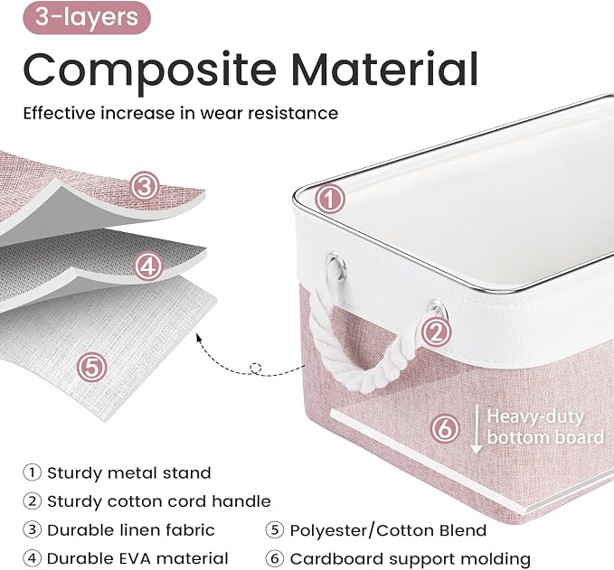 13.8x9.8x6.7 Inch Fabric Small Storage Bins - Image 2