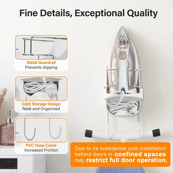 Alpinista Ironing Board Hanger, Ironing Board Holder Wall Mount | Laundry Rooms - Image 4