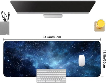 Galaxy Mouse Pad – Large Extended Desk Mat 31.5 x 11.8 in– Deep Space Nebula - Image 8