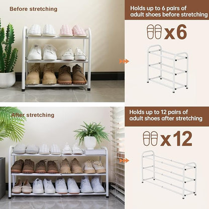 Gonfoam Expandable 3-Tier Shoe Rack - Image 6