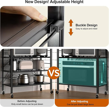 5 Tier Foldable Storage Shelves, Expandable Folding Shelving Units - Image 4