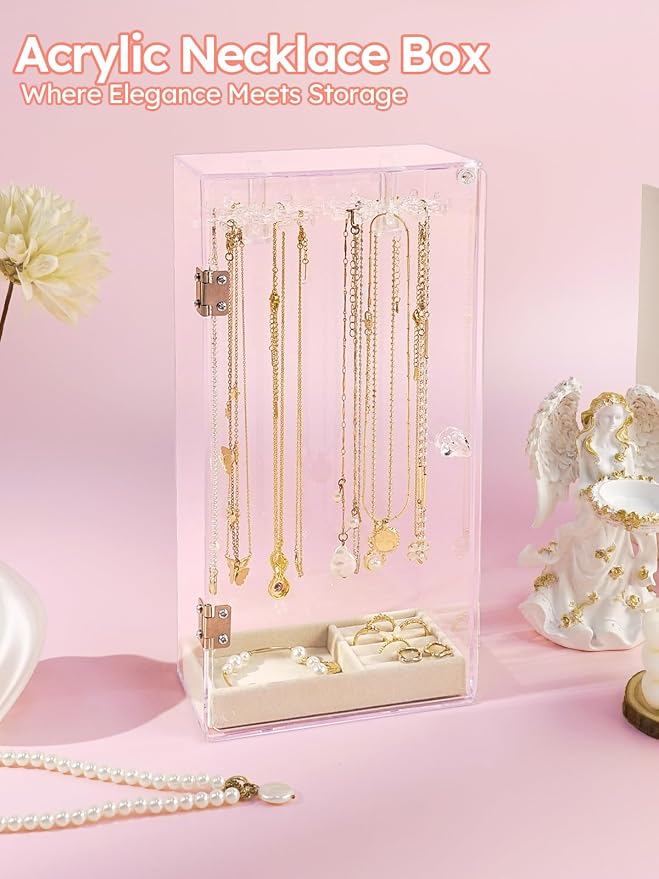 Cirhy Necklace Holder, Acrylic Necklace Organizer - Image 5