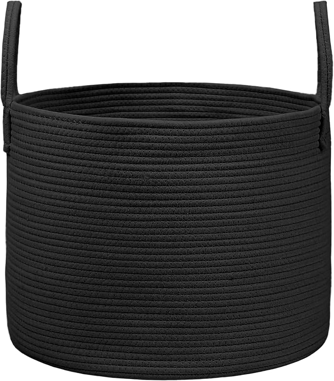 JMvicyroam 65L Extra Large Machine Washable Cotton Rope Blanket Basket | by JMvicyroam