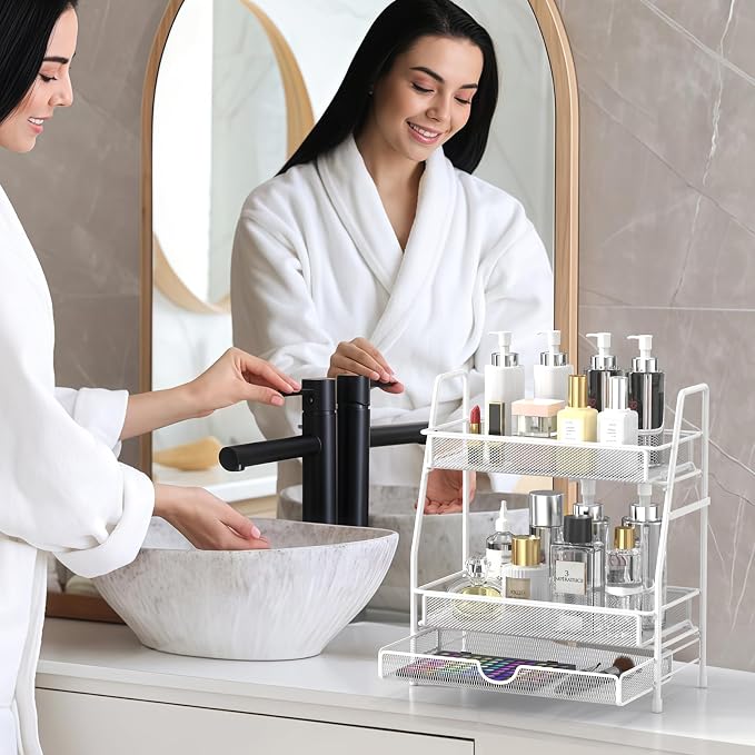 LEMIKKLE 2-Tier Bathroom Counter Organizer - Image 2