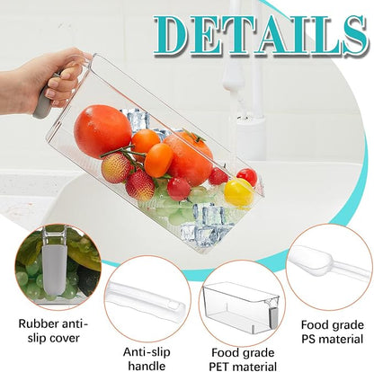 Havawish Ice Storage Bin and Flexible Scoop Set Plastic Freezer Bin - Image 3