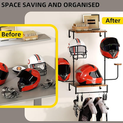 Urban Deco Motorcycle Helmet Holder Wall Mount, Helmet Rack - Image 4