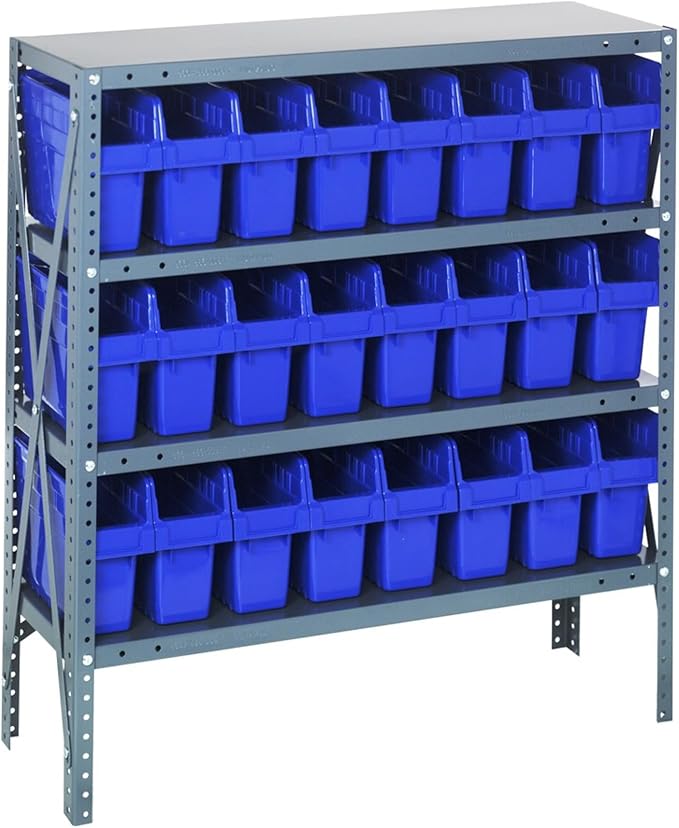 Quantum Storage Systems 1839-SB803BL Solid Heavy Duty 4 Shelves 24 STORE-MAX by QuantumStorageSystems
