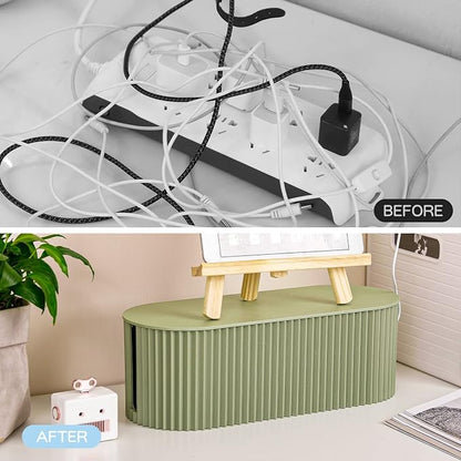 FABROK 2 Pack Cable Management Box, Cord Organizer Box - Image 5